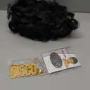 70s Disco Wigs for Men - Brown Curly 80s Mullet Wig for Halloween Costume Party Male Afro Funny Wigs with Glasses Necklace and Mustache (Black)