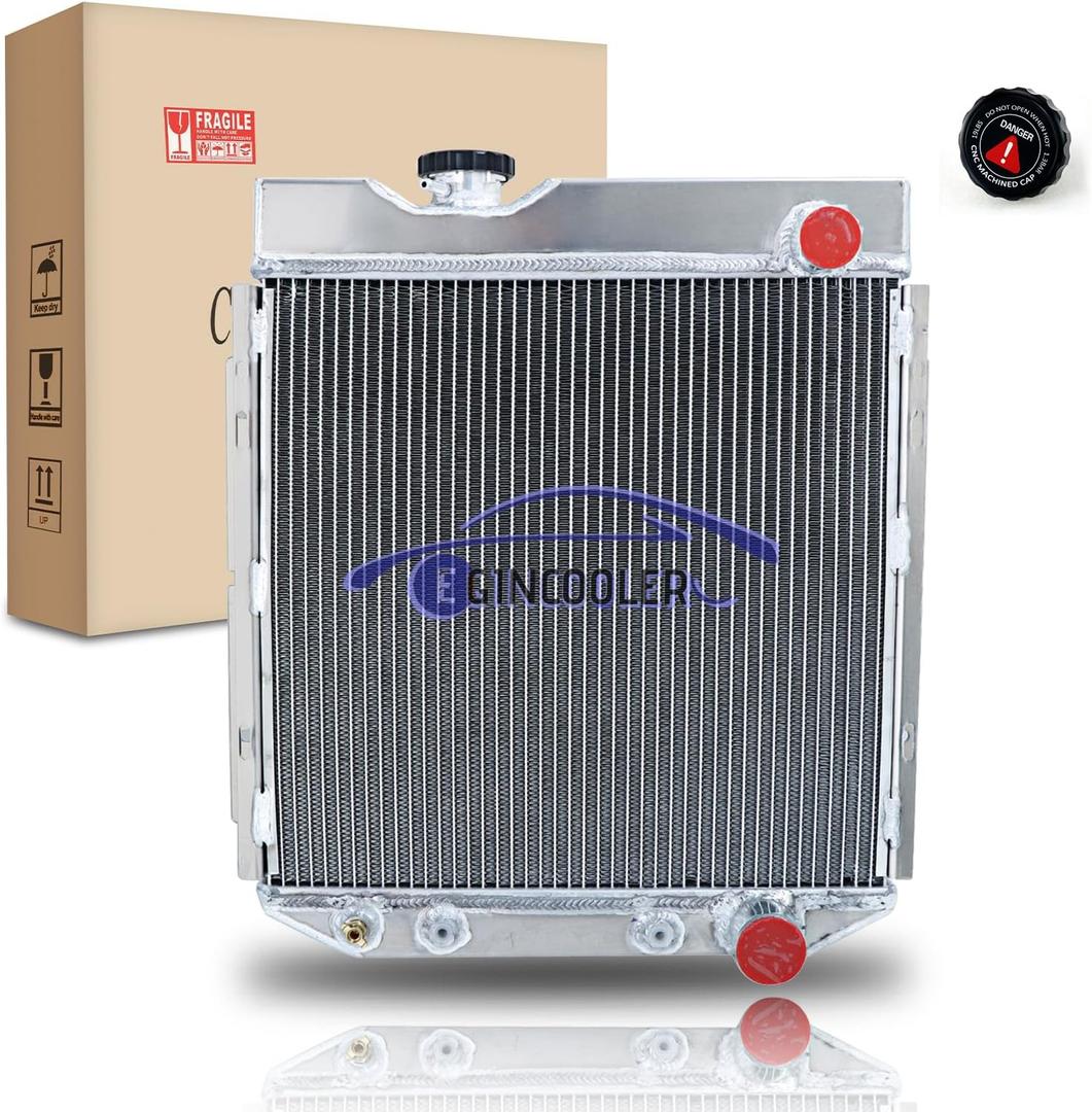 4 Row Radiator For 1960-1966 Ford Comet Falcon Ranchero Mustang 260 289 V8 AT MT 60-66 61 62 63 64 65 All Aluminum