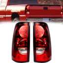 Tail Light Assembly Compatible with 2003 2004 2005 2006 Chevy Chevrolet Silverado 1500 1500HD 2500 2500HD 3500 Rear Taillight Brake Lamp with Bulb and Harness Driver and Passenger Side