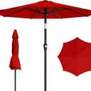 AreShark 9 FT Patio Umbrella for Outdoor, Outdoor Table Umbrella with Push Button Tilt and Crank, Outdoor Patio Umbrellas with 8 Sturdy Ribs for Market, Garden, Pool (Red)