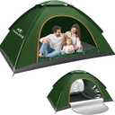 Camping Tent 2/3 PersonPortable Double Layer Outdoor Dome Tent, Waterproof Windproof Easy Setup - Suitable for Adventure, Weekend Hiking Trips, 80 x 60