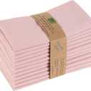 85% Cotton 15% Linen Dinner Cloth Set of 12 Napkins for Everyday Use Over Sized Easter Special Mitered Corners Napkins,Pre Shrunk Good Absorbency Ultra Soft Quality18x18 in Blush Pink