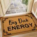 Ytanie Welcome Mats for Front Door Outdoor Entry Big Deck Energy Doormat Non Slip Rubber Mat for Home Indoor Farmhouse Funny Kitchen Rugs Patio Full Brown