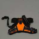 PHOEPET No Pull Dog Harness  Reflective Front Clip Vest with Handle,Adjustable 2 Metal Rings 3 Buckles,[Easy to Put on & Take Off](M, Orange)