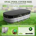 UIRWAY 18x33 FT Winter Oval Pool Cover with Reflective Strips