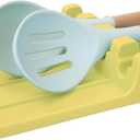 Silicone Spoon Rest - Large Cooking Utensil Holder with Drip Pad Walls - Multiple Spoon Rest with Wider Slots for Bigger Utensils, BPA-Free Spatula Rest for Stove, Kitchen, Countertop (Luminous Yellow)