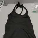 Verdusa Women's Tie Back Halter Dress Summer Backless Maxi Bodycon Dresses Brunch Outfits (XS, Black)