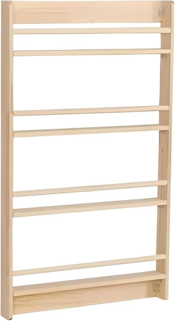Handmade Montessori Kids 4 Tier Solid Wood Bookshelf Nursery | 39.5'' x 23.6'' x 3.6'' Wall Mounted Pine Tree Bookcase Rack Shelf Toy Storage Organizer (Nature, 39.5'' H x 23.6'' W x 3.6'' D)
