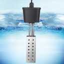 Saillong Pond Heater, Floating Deicer Heater for Outdoor Ponds, Koi Fish Warmer with Temperature Control and Power Indicator(500W, for Ponds from 100 to 250 gal)