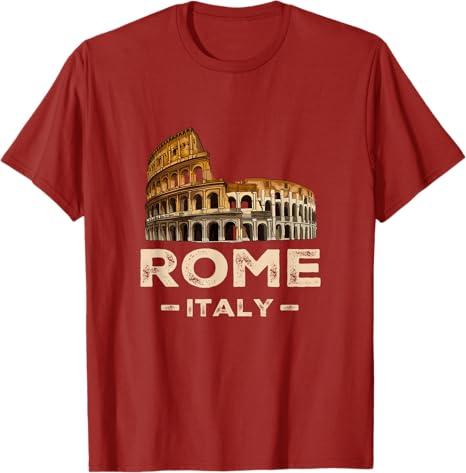 Cool Vintage Roma Italia Colosseum Souvenirs, Rome Italy T-Shirt
 4T