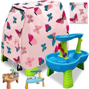 Kids Water Table Cover for Step2 Rain Showers Water Table Accessories, Outdoor Toys Waterproof Sunshade Dust Cover for Toddlers 1-3 Outdside Step 2 Watertable Toys for Kids Ages 3-5