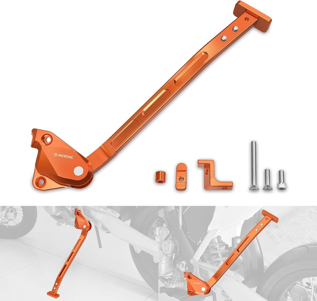 NICECNC Adjustable Kickstand, Motorcycle SideStand Compatible with KTM 300 SX 2023-24 250 SX 2017-2024 125 150 SX 2016-24 250 350 450 SX-F 2016-24,Compatible with Gas Gas MC125 MC250F MC450F 2021-24