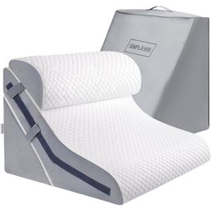 Wedge Pillow for Sleeping, Orthopedic Bed Wedge Pillow Set, 15-in-1 Adjustable Memory Foam Wedge Pillows Post Surgery, 9 &16 & 20 inches Height 3-in-1 Incline Pillows Wedges for Back Pain/Acid Reflux (White-3-piece)