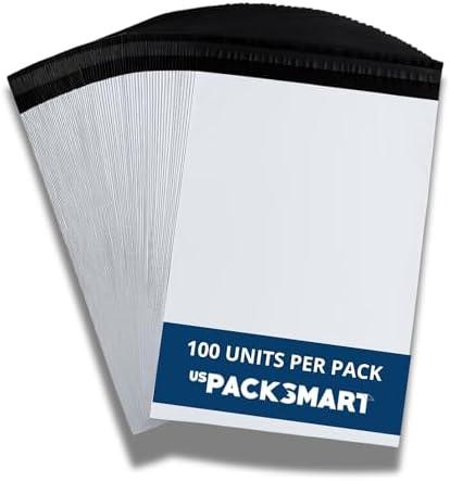 US PACK SMART White Plastic Poly Mailers 12"x15" | Shipping Bags for Clothing, Books & Accessories | Durable Shipping Envelopes | Waterproof and Tear-Proof with Strong Self-sealing Adhesive | 100-Pack