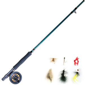 Martin Complete Fly Fishing Kit, 5/6 Rim-Control Fly Reel, Pre-spooled with Backing, Line and Leader, 3-Piece 8-Foot 5/6-Weight Rod, Includes Custom Fly Assortment