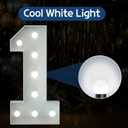 Marquee Numbers 3 Feet Tall Big Light Up Numbers First 1st 21st Wild One Happy Birthday Decorations White Anniversary Party Decor Large Cardboard Prop Backdrop Sign 1