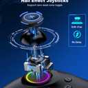 PC Controller, Wireless Bluetooth Controller, 1000mAh Battery, with Hall Effect Joysticks & Triggers, No Dead Zone, No Stick Drift, Controller for PC, Switch, iOS and Android, Cool Dynamic Light