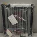 Keny 29.7"-46" Baby Gate for Stairs, Auto Close Dog Gates for Doorways, Pressured Mounted No Drilling Pet Gate Extra Wide, One-Hand Opening Dual Lock Stair Gate, Indoor Kids Necessities, Black