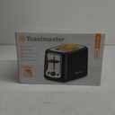 Toastmaster 2-Slice Toaster - Black with Stainless Steel - Kitchen Essential for Sandwich Bread & Breakfast Toast - Toaster with Wide Slots, High Rise Toast Lift & Cool-Touch Exterior