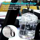 SLUXKE Gallon Big Water Bottle with Handle, 128oz Leakproof BPA Free Fitness Sports Water Bottle with Motivational Time Marker & Wide Mouth Ensure You Drink More Water