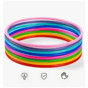 Plastic Toss Rings Kids Ring Toss Game Carnival Rings for Speed and Agility Practice Games