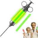 Halloween Glowing Tube Prop with 2 Glow Sticks, Light-Up Accessory, Mad Scientist Props & Plague Doctor Accessories (Green)