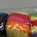 SXHATE 3 Pack Crochet Footbags, Random Colors Knitted Kick Sack Balls,