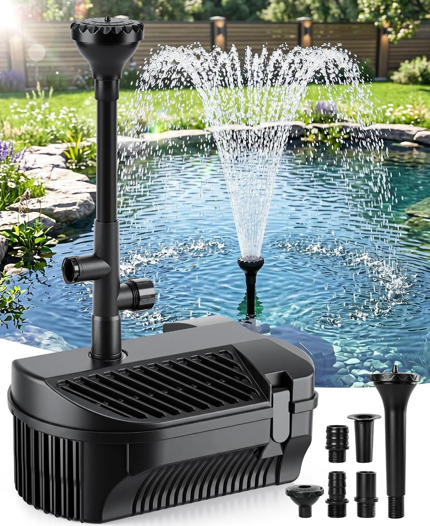 KimFilter 790 GPH Submersible Koi Pond Filter with Fountain Pump Kit