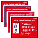 Mahjong Cards 2026, 4 PCS Mah Jongg Card Large Print, Easy to Read Rule Cards for Mah Jongg, Perfect Mahjong Accessories and Gifts for Mahjong Beginners