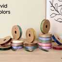 Vitalizart 3/8" x 90 Yards Organza Ribbon Set 9 Rolls x 10 Yd Sheer Ribbon for Gift Wrapping Crafts Christmas Tree Bows Wedding Invitations Wreaths Party Decor Bouquet DIY Projects (Mixed Colors)