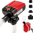 Automatic Portable Fuel Transfer Pump with Auto-Stop, 3.8 Gallon per minute, Extra Long Hose, Battery Powered and USB Type-c, 4 Can Adapters, Leak protection, Gas Can Pump for Oil, Diesel and Gasoline