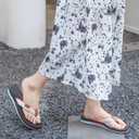 Pevino Women's Orthotic Flip Flops,Casual Comfortable Yoga Mat Thong Sandal with Arch Support (8.5, Brown)