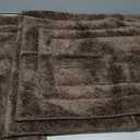  Bathroom Rug Set 3 Piece Non-Slip Soft Absorbent Bath Mats Solid Color Floor Mat U-Shaped Toilet Mat Toilet Lid Cover for Tub Shower Bathroom (Brown)