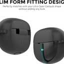 2 x AHASTYLE Silicone Case for New Bose Ultra Open Earbuds (2024) [Added Metal Carabiner] Shockproof Full Protective Skin Case Cover Compatible with New Bose Ultra Open Earbuds 2024 (Black)