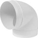5" 90 Degree Vent Extender, PVC Pipe Vent Duct Connector, Round Pipes, hub and hub Plastic Pipe Joiner, Indoor use.