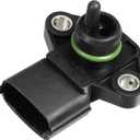 X AUTOHAUX Intake Air Pressure Temperature Sensor MAP for Hyundai Sonata Santa Fe for Kia Optima 39300-84400 3930022600 Plastic Metal Black
