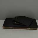 QEEIG Bathroom Floating Shelves for Wall - Shelf Over Toilet Paper Storage Farmhouse 16 inch Set of 3, Black (028-40B3)