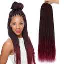 NAYOO Senegalese Twist Crochet Hair - 8 Packs 18 Inch Crochet Hair For Black Women, 35 Strands/Pack Small Twist Crochet Braids Hair Hot Water Setting, Braid Hair Extensions Crochet(18 Inch, 1B/BUG)
