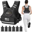 APEXUP Adjustable Weighted Vest, 4-10lb  Vest with 6 Irons and Weights and Large Pocket, Weight Vest for Men Women Strength Training, Running, Walking