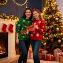 Christmas Headbands for Women Xmas Headband Knotted Pearl Hairband Holiday Costume Red Green Rhinestone Headpiece