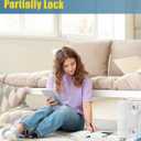 Sliding Glass Door Lock Window Locks 2 Pack Childproof Safety Lock Horizontal Sliding Door Security Bar Keyless Patio Foot Locks for Front Door Latch Stoppers from Inside Bedroom Apartment Essentials