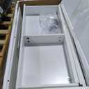 Shintenchi Kitchen Buffet Cabinet with Adjustable Shelf, Modern Kitchen Storage Cabinet,Farmhouse Coffee Bar CabinetWhite (37.6"H)