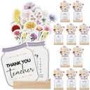 Crtiin 10 Sets Graduation Teacher Appreciation Gifts Desk Calendar 2026 2027 with Wooden Stand Mini Monthly Calendar Desktop Thank You Gift for Teacher Mentor Teaching Assistants Staff Office Supplies