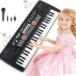 Kids Piano Keyboard, 49 Key Electric Piano Musical Learning Toy for Beginners with Microphone, Music Toys Birthday Xmas Gifts for Kids Toddlers 3-12 Years Old