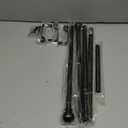 Black Curtain Rods for Windows 28 to 60 inch, Adjustable Curtain Rod Set with Brackets Easy Install, Decorative Slender 5/8 Diameter Drapery Rod, Heavy Duty Drape Pole for Living Room, Bedroom