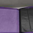 Forzarocket 324 Toploader Binder | 9-Pocket Zippered Ringless Album for TCG & Sports Cards | PU Leather Side-Load Storage (Violet)