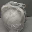 Ceramic Vase, White Textured with 4 Handles, 8.8 Inch Flower Vase