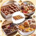 50 Pack Cardboard Trays for Food with Handles Sturdy Disposable Cookie Serving Trays Bulk for Party Platters, Crafts, Fast Food, Takeout Container (White,15" X 12" X 1.75")
