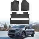 Custom for 2017-2025 2026 Honda Ridgeline Floor Mats 2 Rows All Weather TPE Protection Mats (for 2017-2026 Honda Ridgeline Accessories)