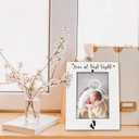 Baby Picture Frame 5x7, First Grandbaby Grandchild Photo Frame, Baptism Gifts for Girl Boy, Love at First Sight Frames, Babys First Year Wooden Picture Photo Frames for Nursery Room Decor